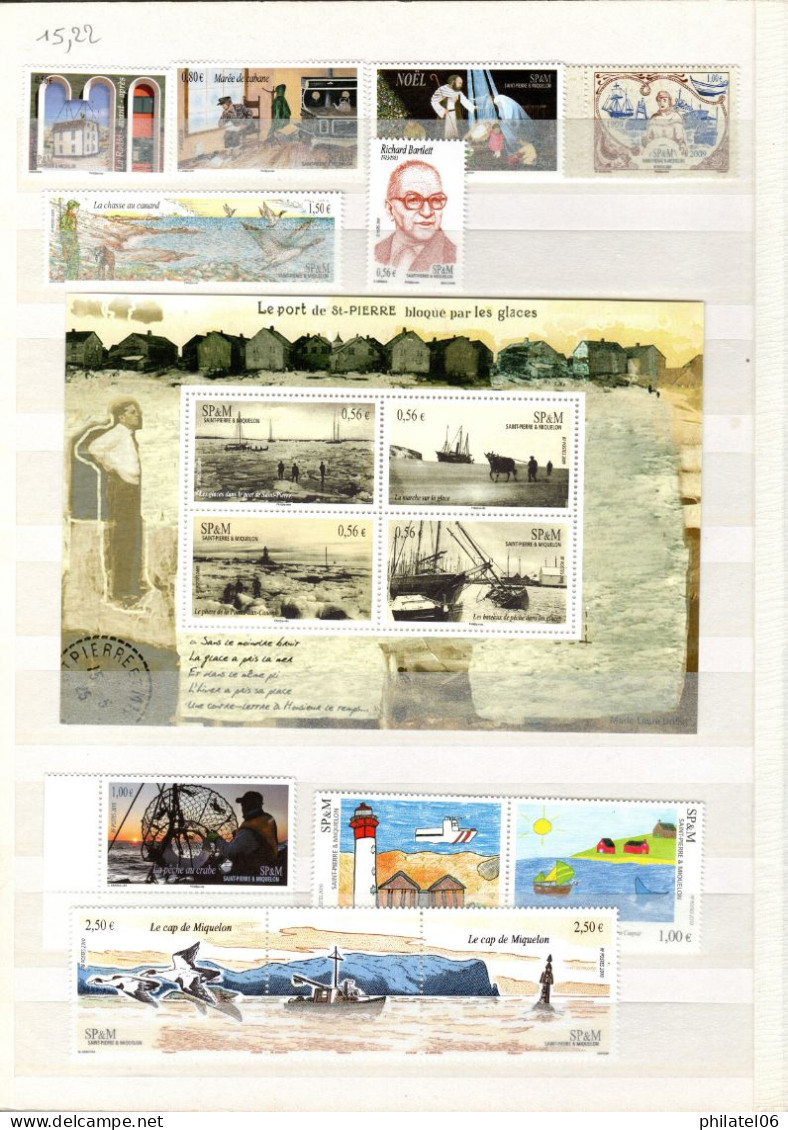 SAINT-PIERRE ET MIQUELON  TIMBRES ET BLOCS RECENTS  FACIALE 65,9 EUROS  MNH** - Collezioni & Lotti