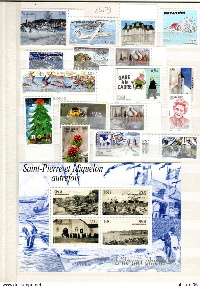 SAINT-PIERRE ET MIQUELON  TIMBRES ET BLOCS RECENTS  FACIALE 65,9 EUROS  MNH** - Collections, Lots & Séries