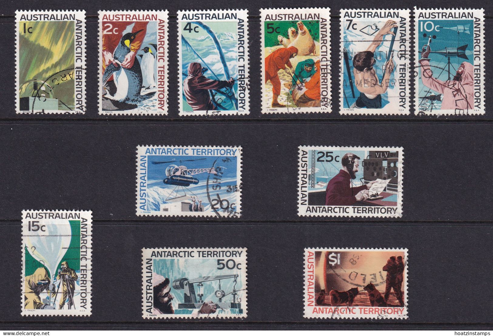 AAT (Australia): 1966/68   Pictorials Set  SG8-18   Used - Usados