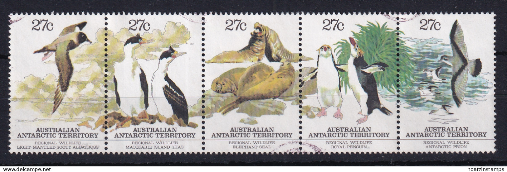 AAT (Australia): 1983   Regional Wildlife      Used Strip - Used Stamps