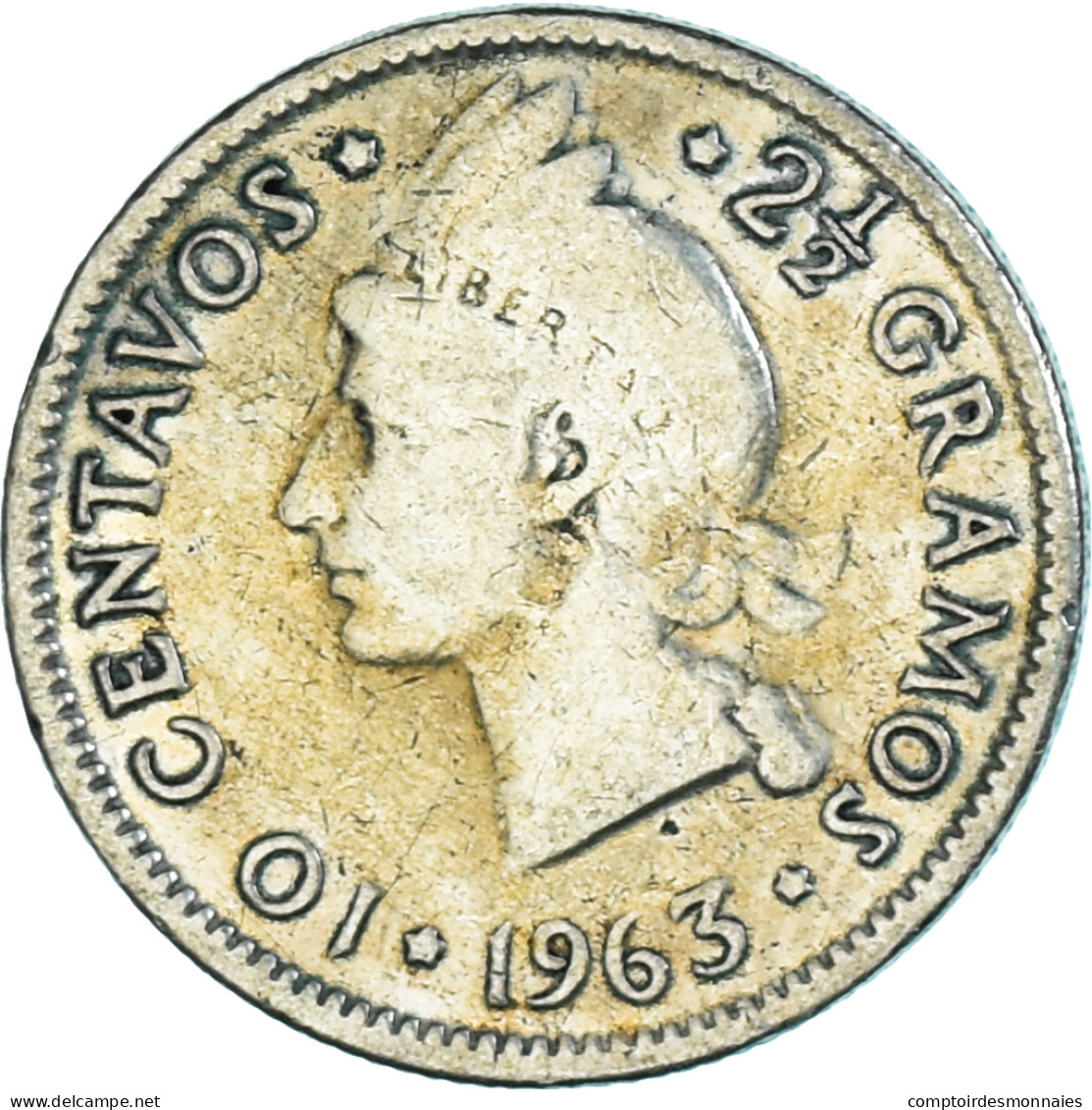 Monnaie, DOMINICA, 10 Centavos, 1963 - Dominicaanse Republiek