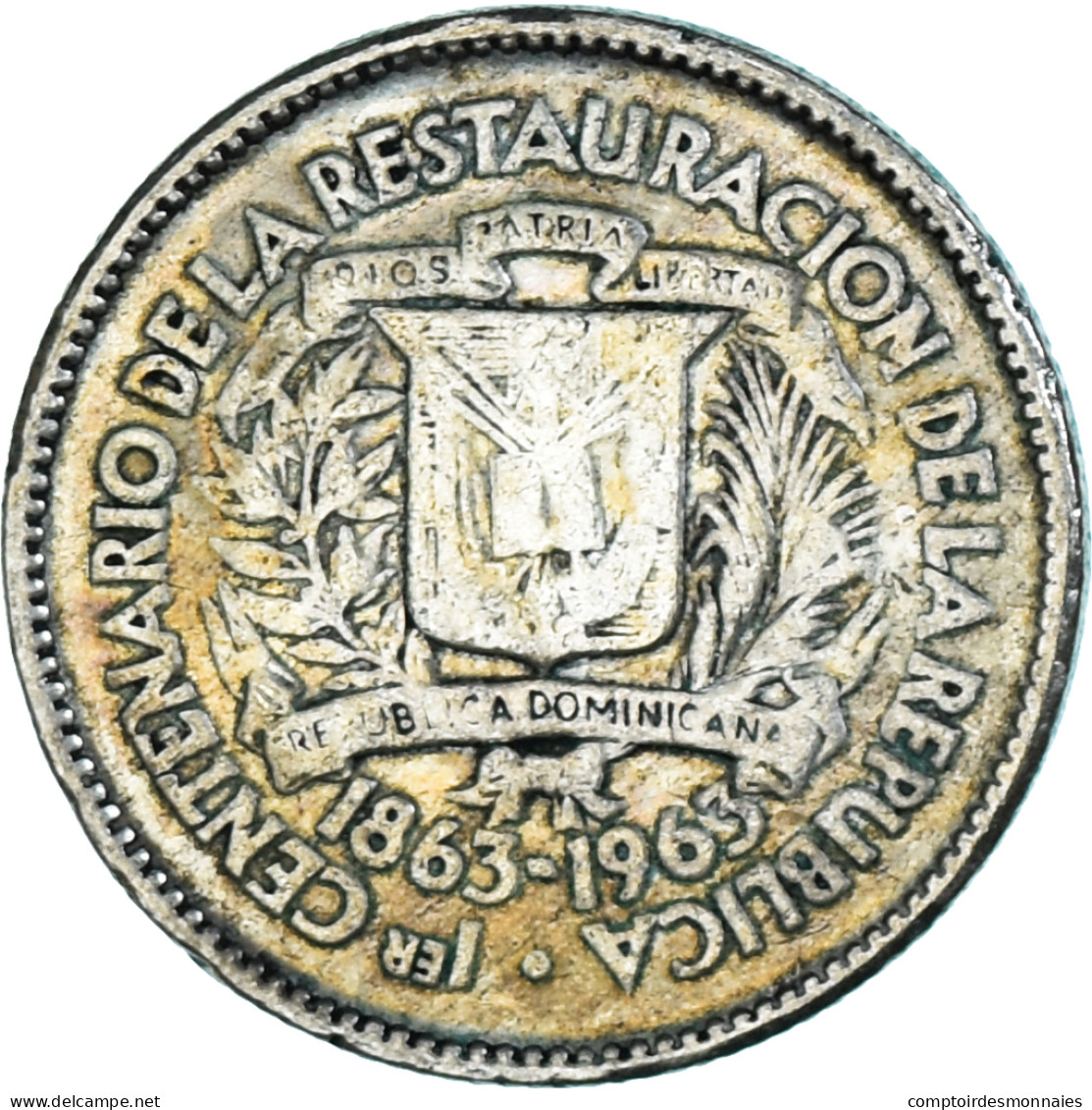 Monnaie, DOMINICA, 10 Centavos, 1963 - Dominicana