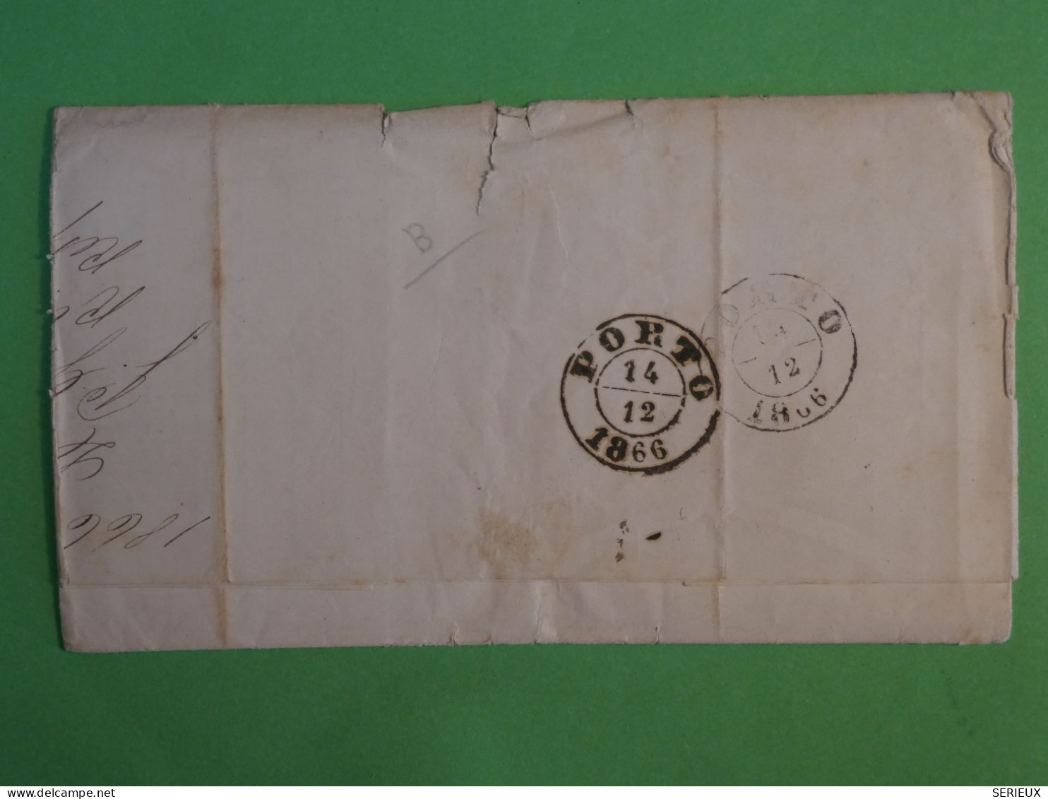 BU5  PORTUGAL  BELLE LETTRE 1868 LEIRIA A PORTO     +AFF. INTERESSANT+ - Covers & Documents