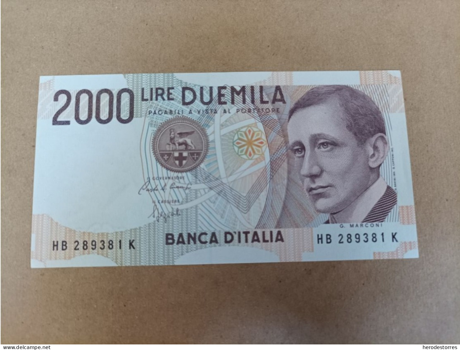 Billete De Italia De 2000 Liras, Año 1990, UNC - A Identificar