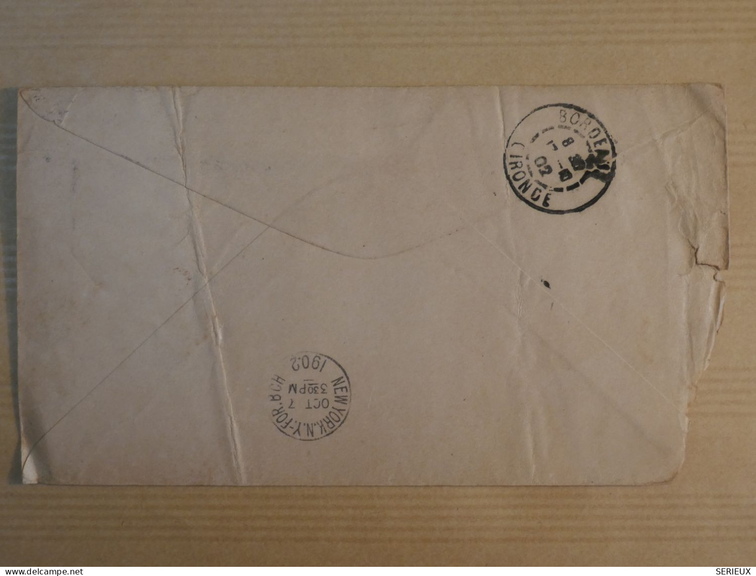 BU5  ETATS UNIS LETTRE 1902  NEW YORK   A BORDEAUX   +AFF.  INTERESSANT+ - Cartas & Documentos