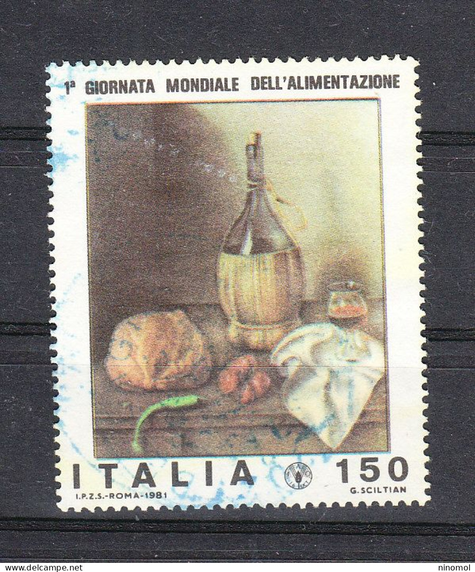 Italia   -  1981.Giorno Della Alimentazione. Quadro Vino Pane. Diet. Bread Wine Painting - Alimentation