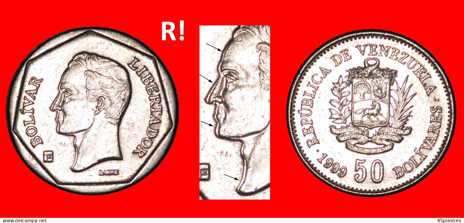 * ERROR BOLIVAR (1783-1830): VENEZUELA  50 BOLIVARES 1999! CORNUCOPIAS! · LOW START! · NO RESERVE!!! - Venezuela