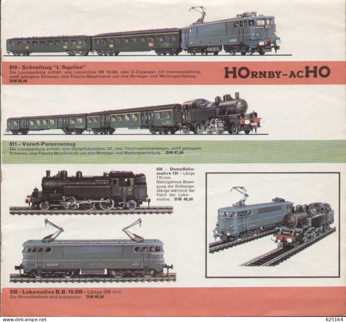 Catalogue MECCANO HOrnby-acHO 1962 édition Allemande - German