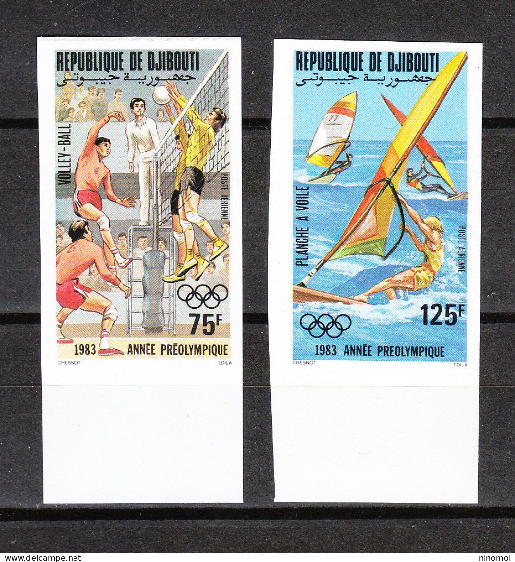 Gibuti  Djibouti -   1983.  Volley E Windsurf.  MNH Imperforated  Complete Series Rare - Volley-Ball