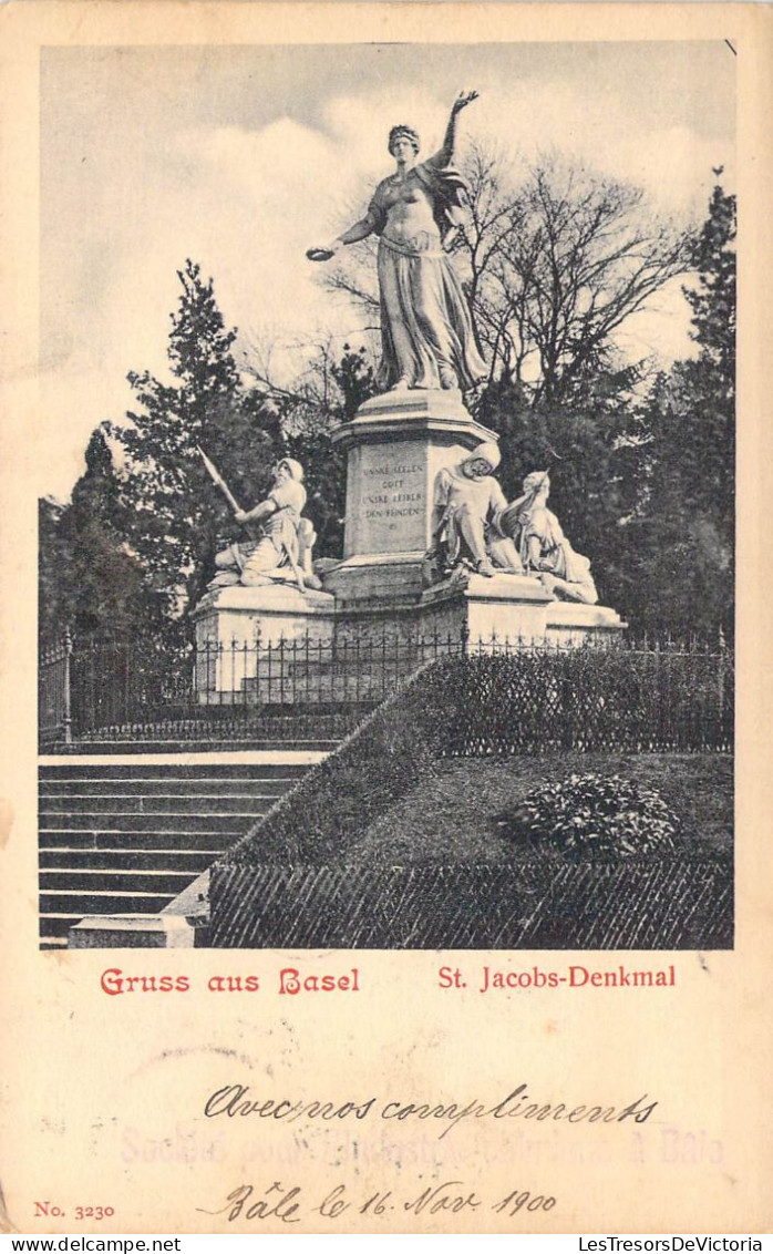 SUISSE - Gruss Aus Basel - St. Jacobs-Denkmal - Carte Postale Ancienne - Bâle