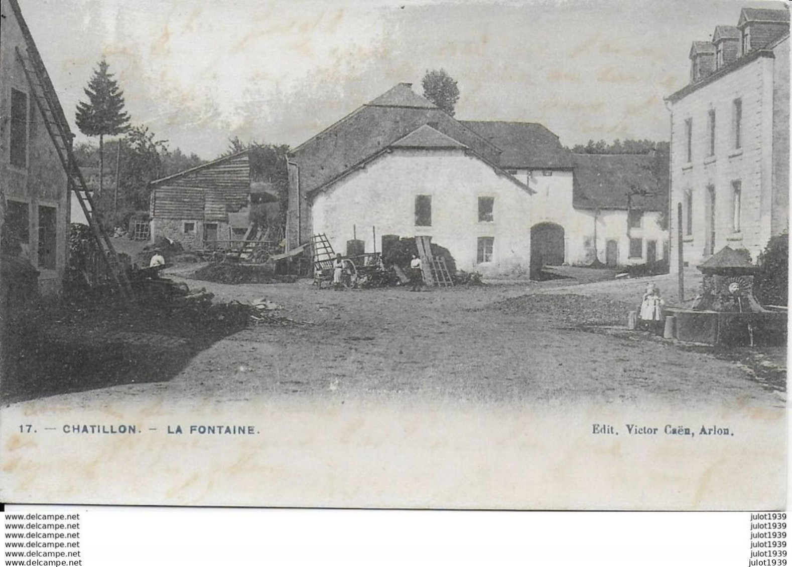 CHATILLON ..-- La FONTAINE . 1906 Vers Mr Joseph HERBSTER , USINE DE JOEUF . Voir Verso . - Saint-Léger