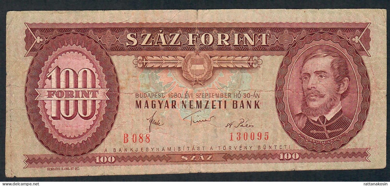 HUNGARY P171f 100 FORINT 1980 FINE - Hongrie