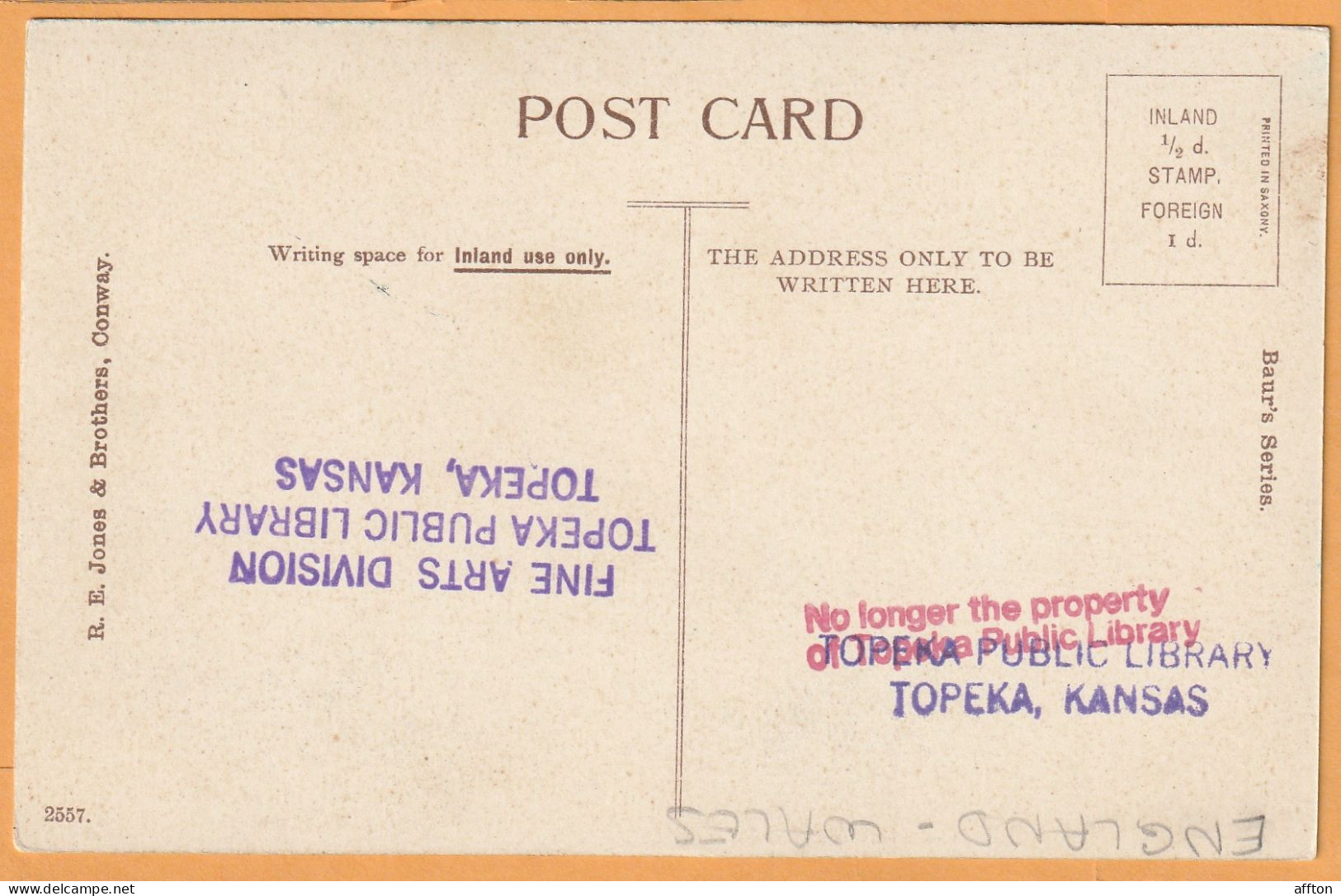 Holyhead UK 1908 Postcard - Anglesey