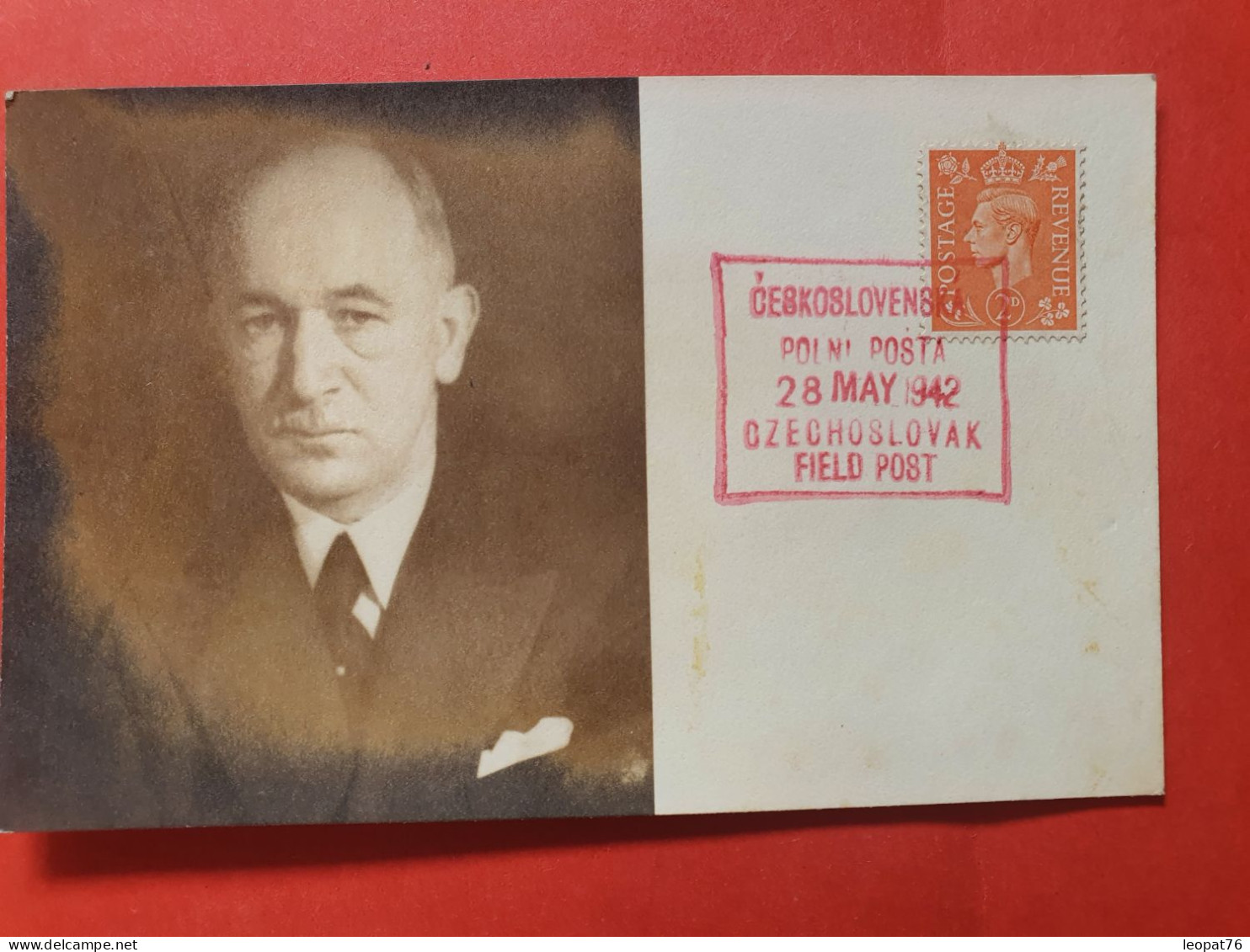 GB/Tchécoslovaquie -Carte Souvenir En 1942 - Réf J 128 - Brieven En Documenten