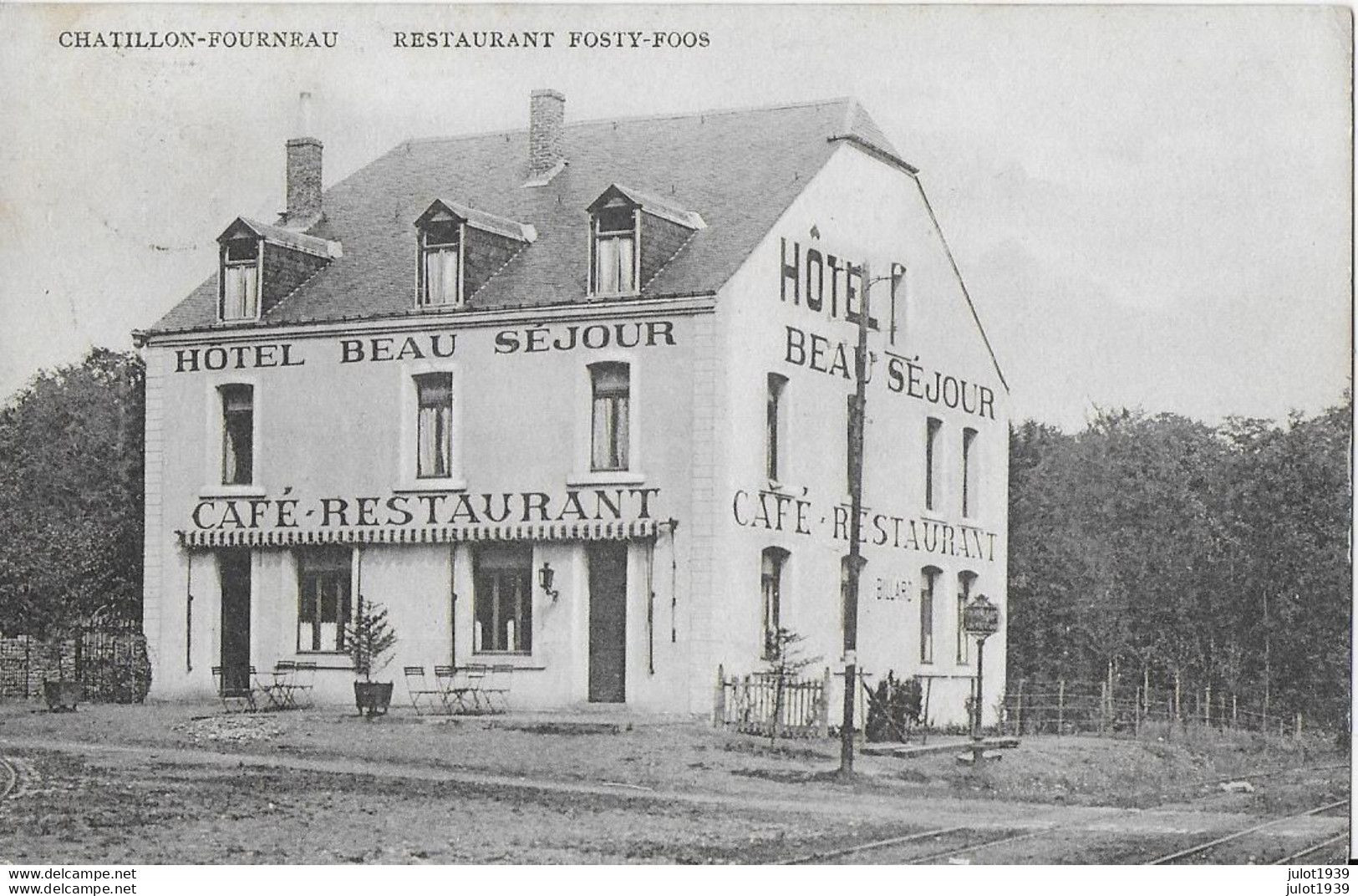 CHATILLON ..-- Restaurant FOSTY - FOOS  . 1911? Vers UCCLE ( Melle Hélène BENAETS ) . Voir Verso . - Saint-Léger