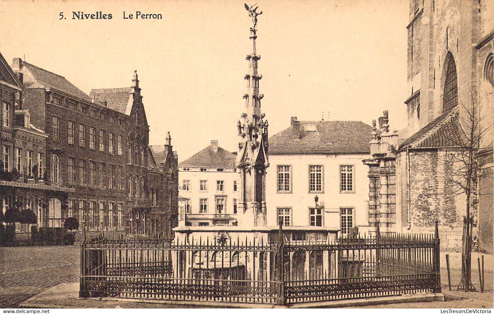 BELGIQUE - Nivelles - Le Perron - Carte Postale Ancienne - Nijvel