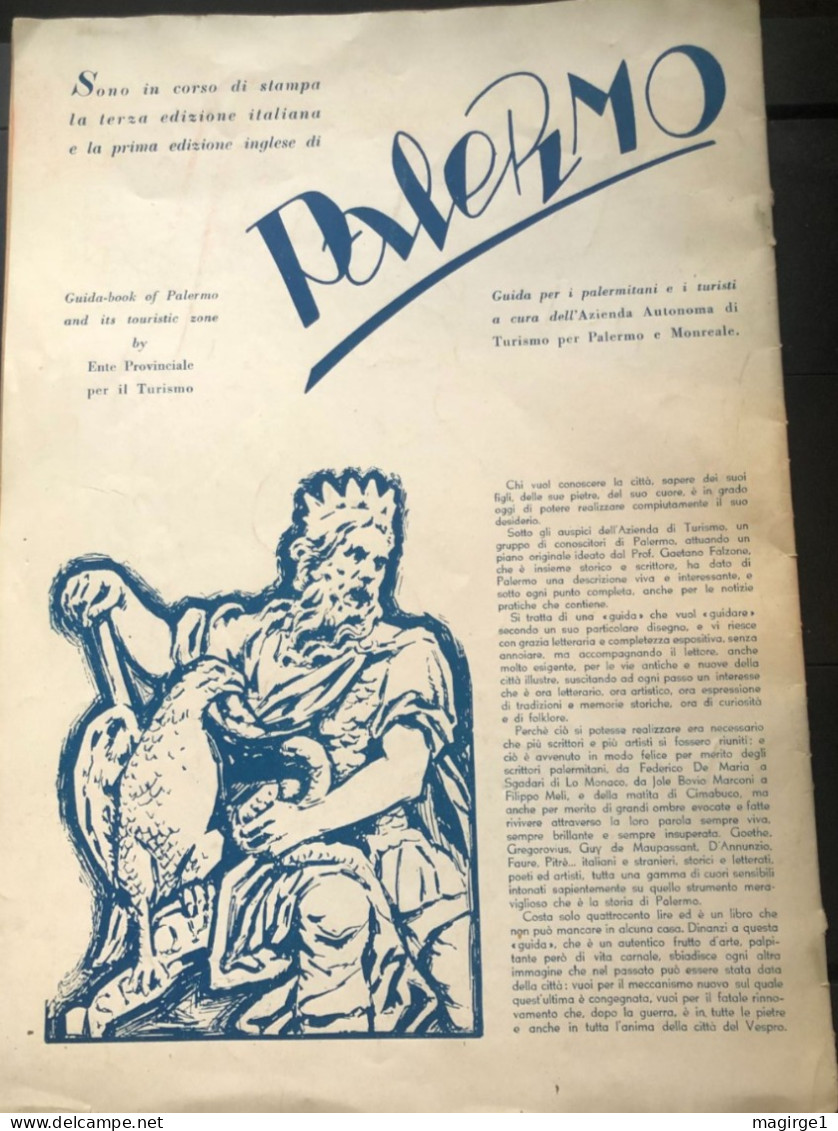 B6331 - Palermo, Festino Del 1948, Formato Grande Con Copertina Firmata - Alte Bücher