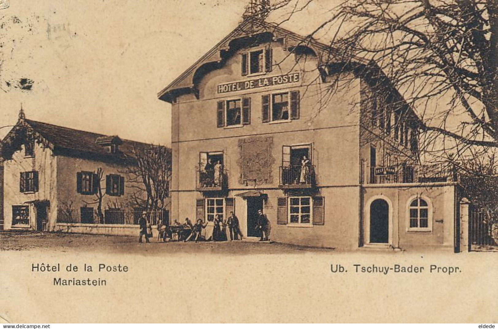 Hotel De La Poste Mariastein Prop. Tschuy Bader  Timbrée 1913 Vers Judel Guebwiller - Metzerlen-Mariastein