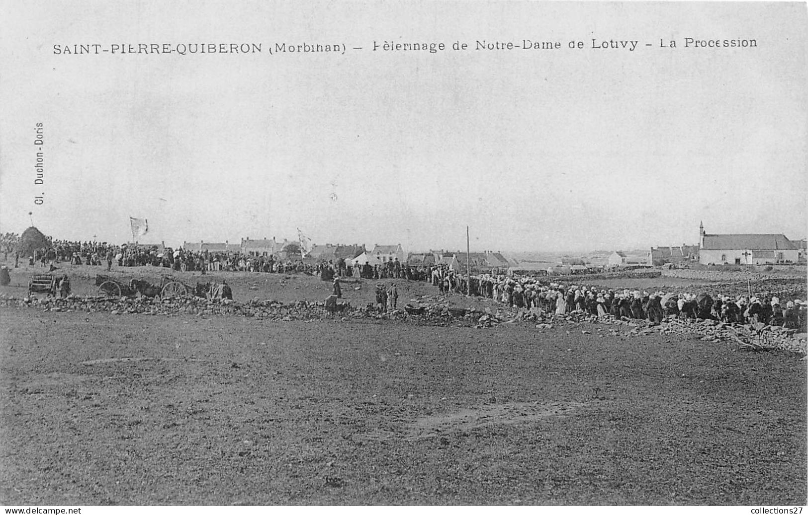 56-SAINT-PIERRE-QUIBERON- PELERINAGE DE NOTRE-DAME DE LOTIVY- LA PROCESSION - Altri & Non Classificati