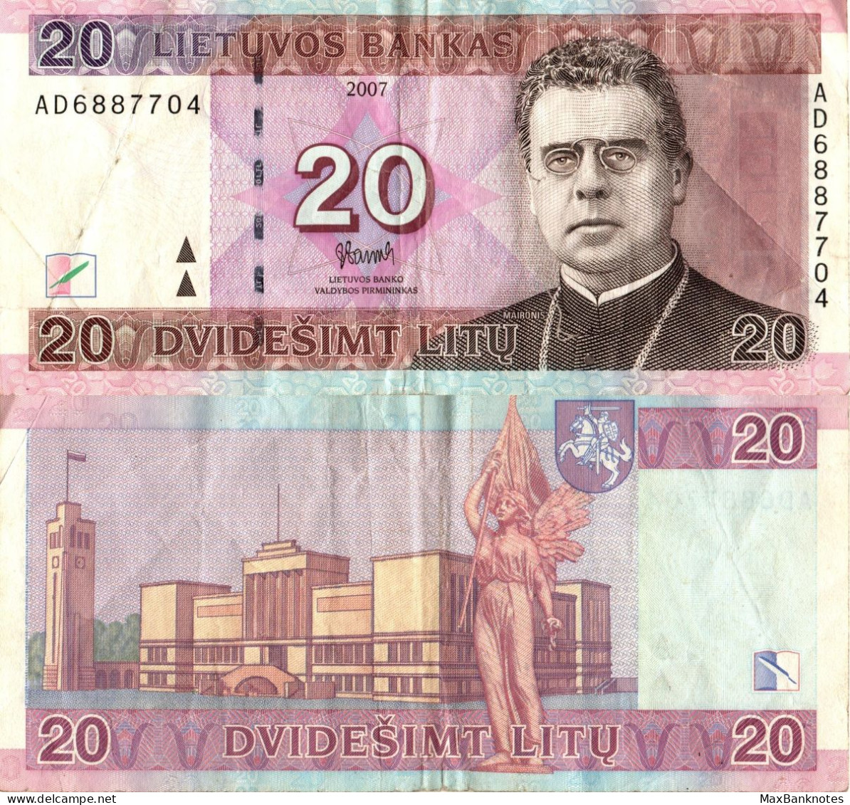 Lithuania / 20 Litu / 2007 / P-69(a) / VF - Litauen