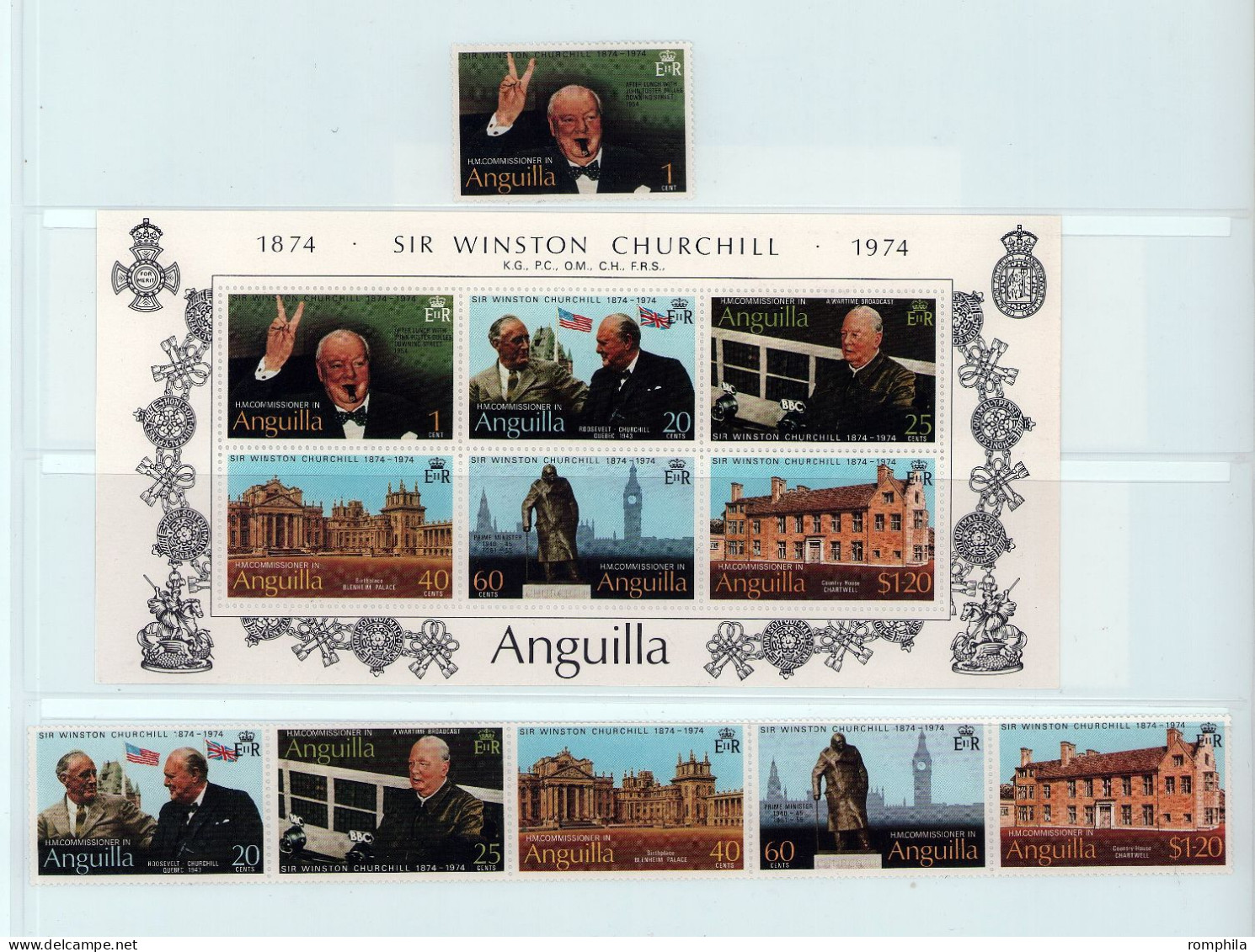 Anguilla 1974 Sir Winston Churchill MNH Stamps - Sir Winston Churchill