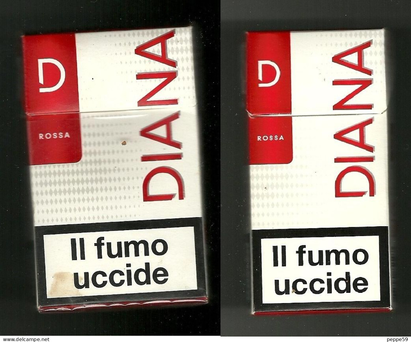 Pacchetti Di Sigarette ( Vuoti ) - Diana Rossa Da 10 E 20 Pezzi N.01 - Etuis à Cigarettes Vides