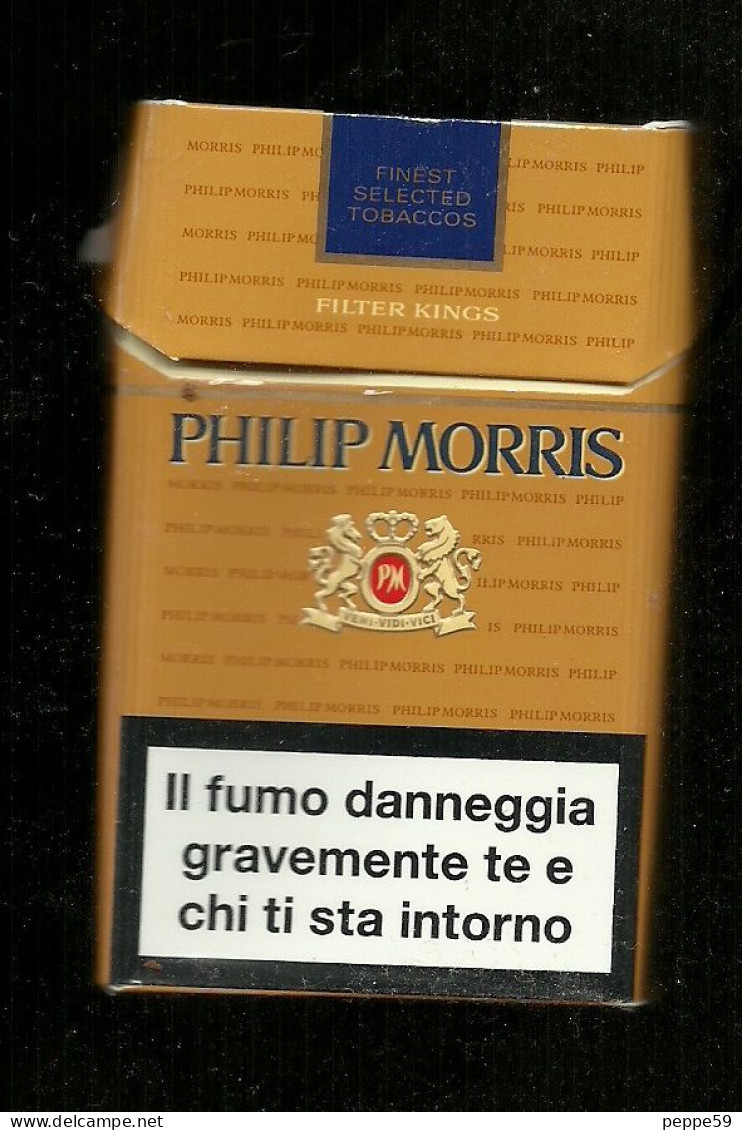 Tabacco Pacchetto Di Sigarette Italia - Philip Morris Kings Da 20 Pezzi - Vuoto - Estuches Para Cigarrillos (vacios)