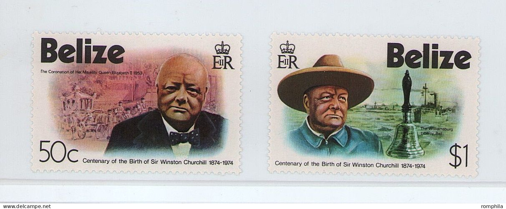 Belize 1974 Sir Winston Churchill MNH Stamps - Sir Winston Churchill