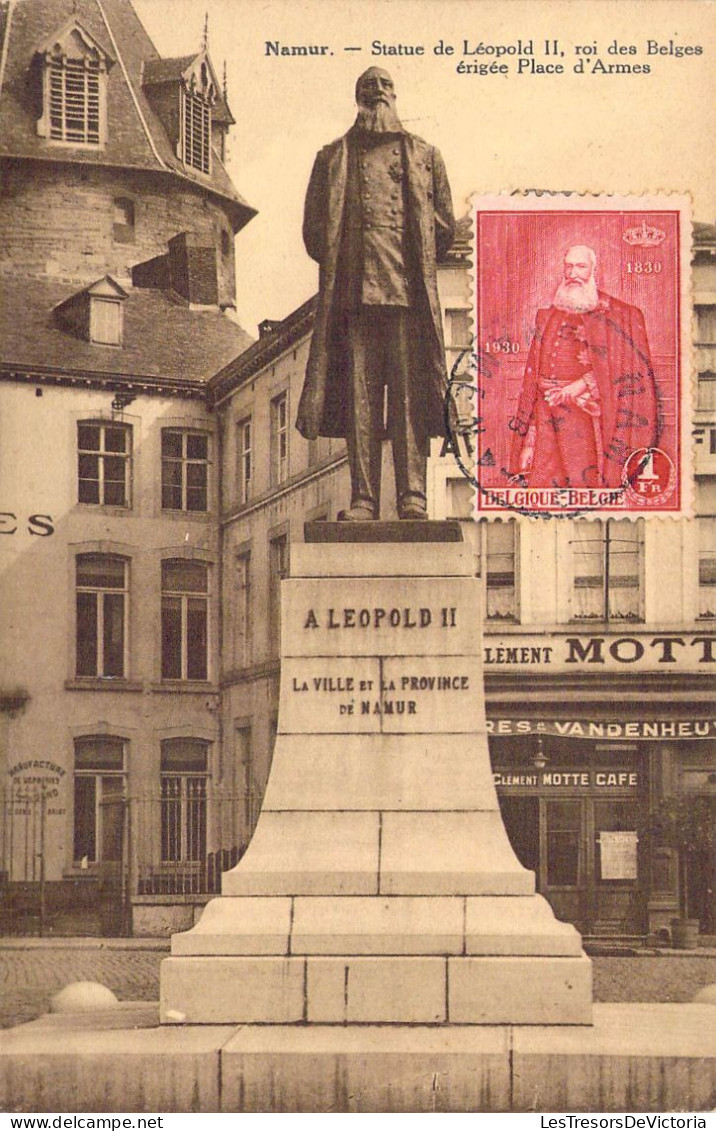 BELGIQUE - Namur - Statue De Léopold II - Roi Des Belges érigée Place D'Armes - Carte Postale Ancienne - Namen