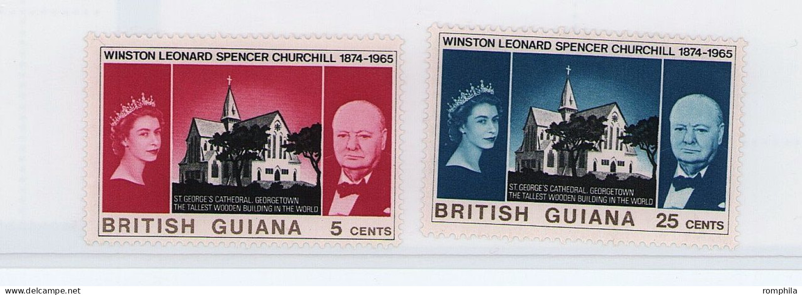 British Guiana 1974 Sir Winston Churchill MNH Stamps - Sir Winston Churchill