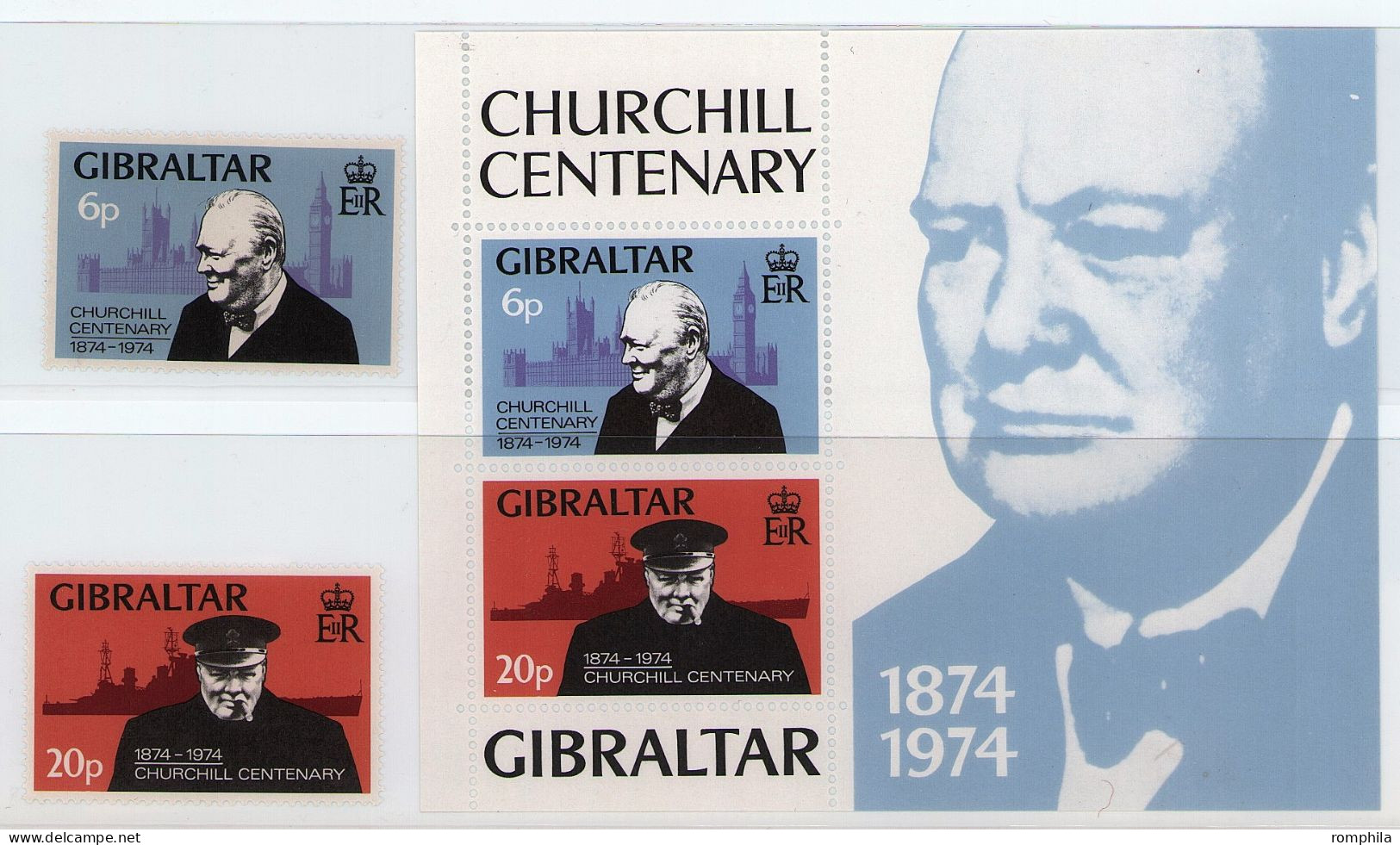 Gibraltar 1974 Sir Winston Churchill MNH Stamps - Sir Winston Churchill