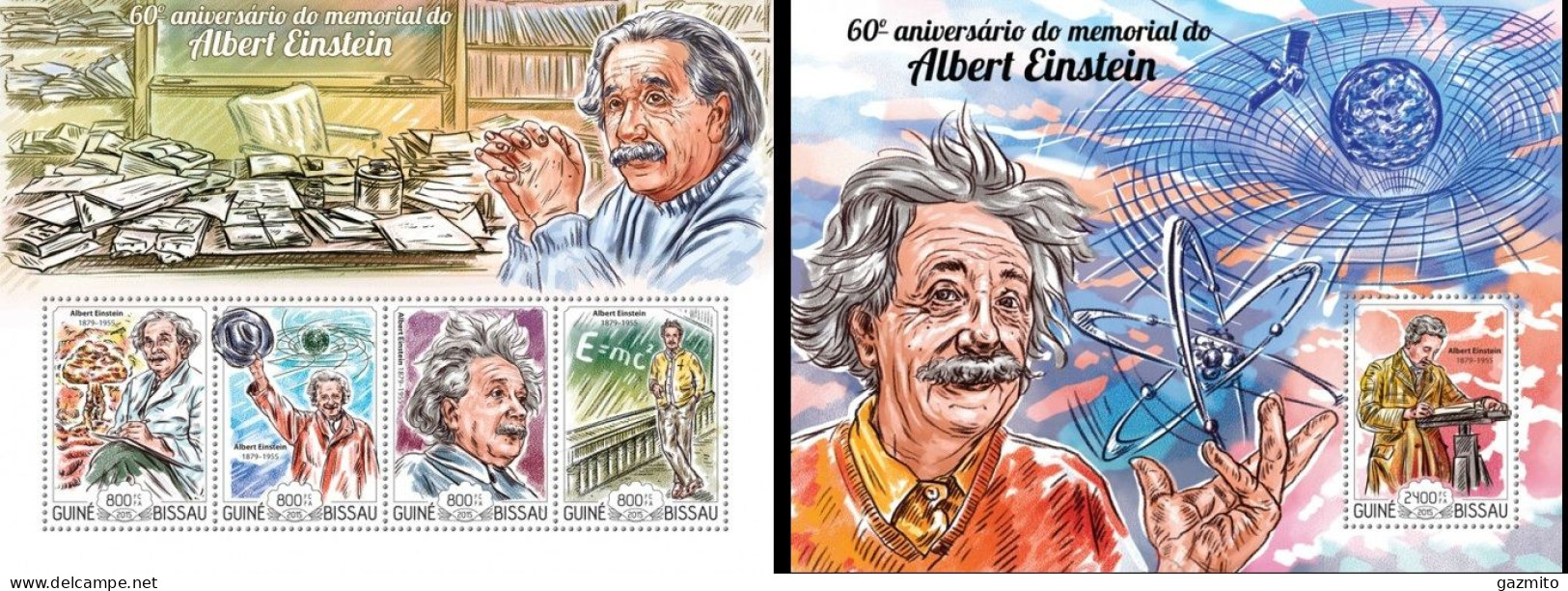 Guinea Bissau 2015, 125th Einstein, 4val In BF +BF - Albert Einstein