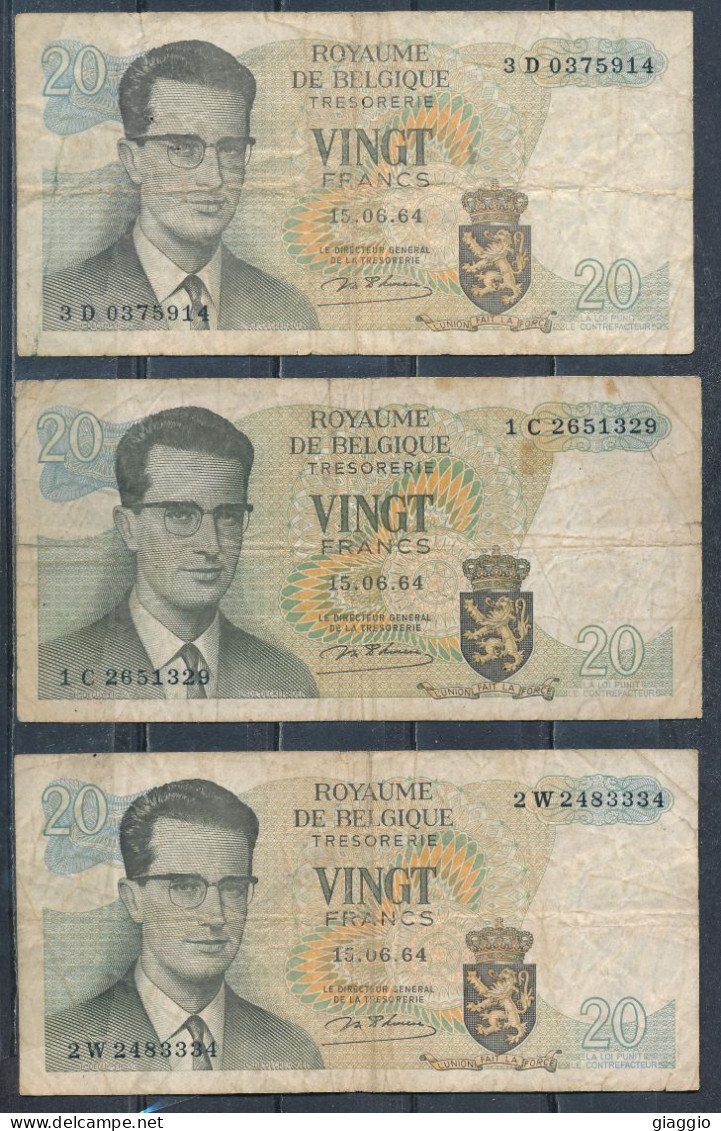 °°° BELGIO BELGIUM 20 FRANCS 1964 °°° - 20 Francos