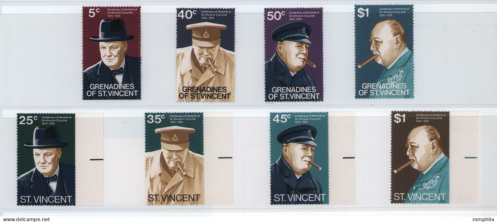 Grenadines Of St. Vincent 1974 Sir Winston Churchill MNH Stamps - Sir Winston Churchill