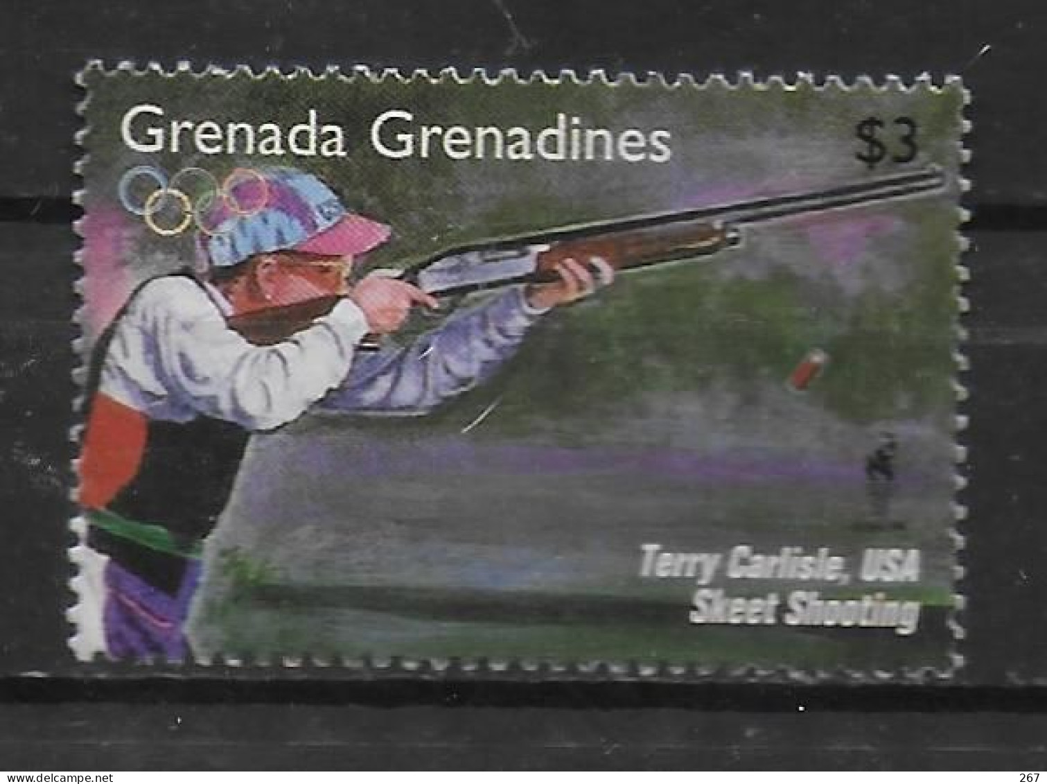 GRENADINES  N° 1745  * *  ( Cote 3.75e ) Jo 1996 Tir - Shooting (Weapons)