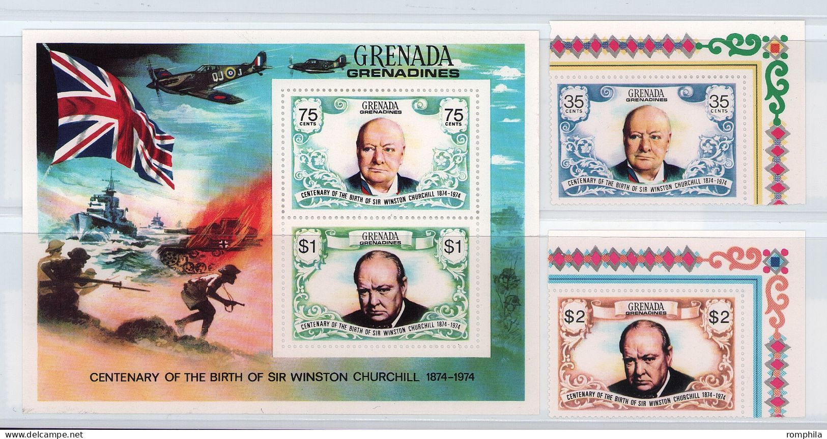 Grenada Grenadines 1974 Sir Winston Churchill MNH Stamps - Sir Winston Churchill