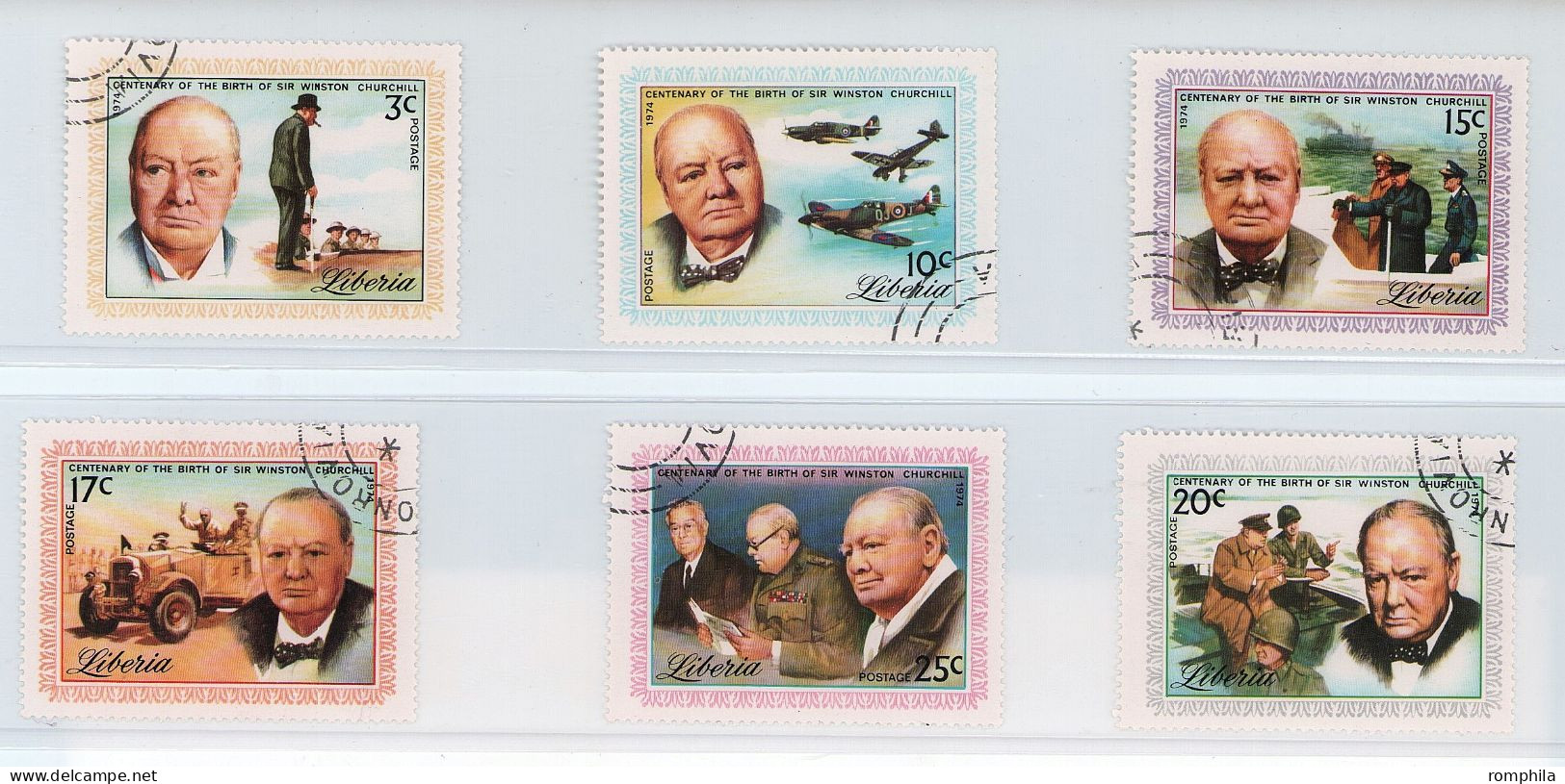 Liberia 1974 Sir Winston Churchill Used Stamps - Sir Winston Churchill