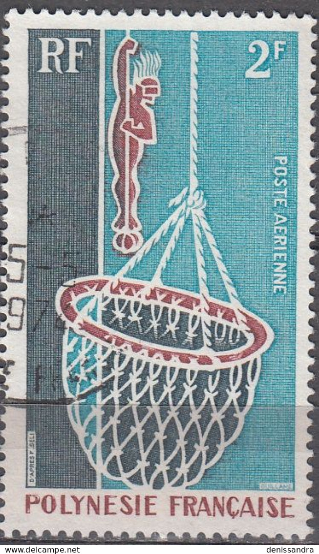 Polynésie Française 1970 Michel 115 O Cote (2005) 1.00 € Plongeur Descendant Avec Panier Cachet Rond - Used Stamps