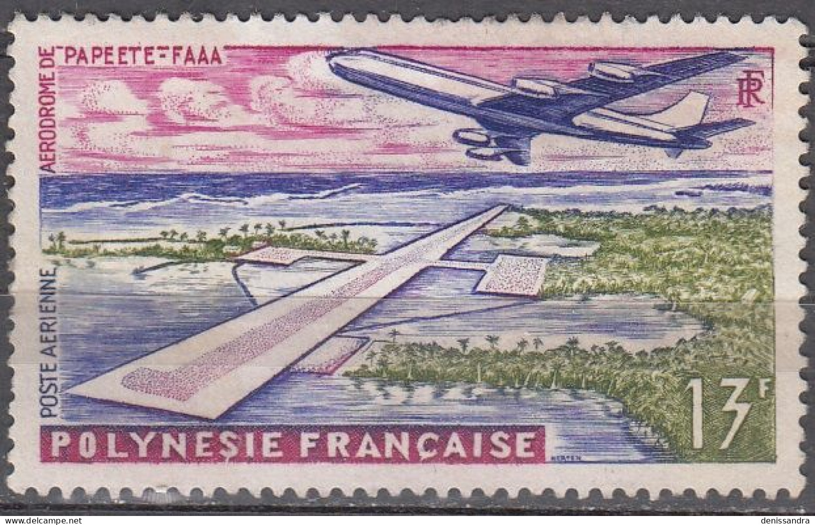 Polynésie Française 1960 Michel 19 O Cote (2005) 2.60 € Inaugarution De L'aéroport De Faaa à Papeete - Usati