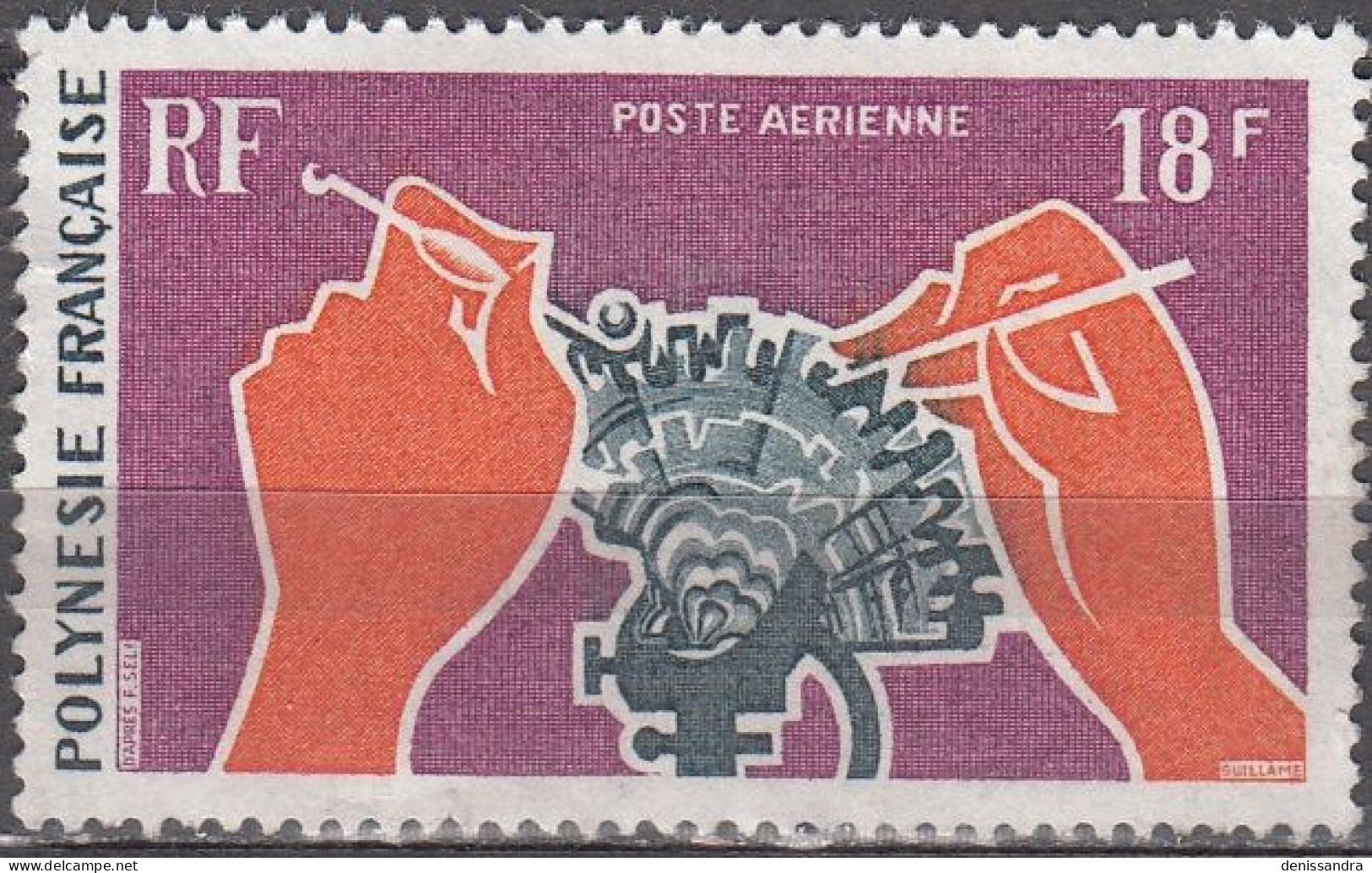 Polynésie Française 1970 Michel 117 O Cote (2005) 3.20 € Opération De La Nacre  - Used Stamps
