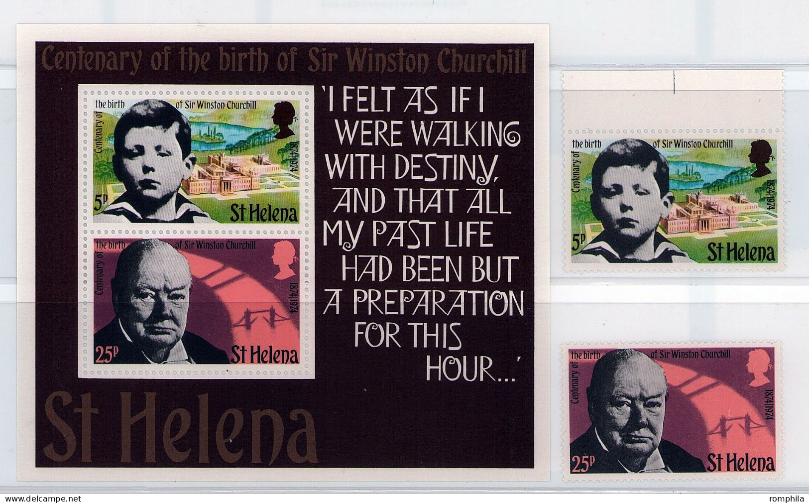 St. Helena 1974 Sir Winston Churchill MNH Stamps - Sir Winston Churchill