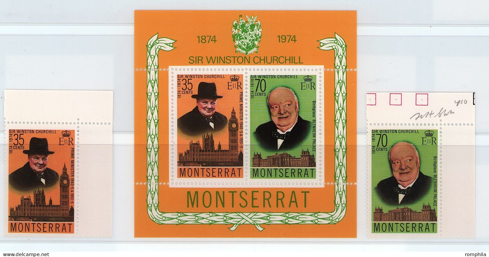 Montserrat 1974 Sir Winston Churchill MNH Stamps - Sir Winston Churchill