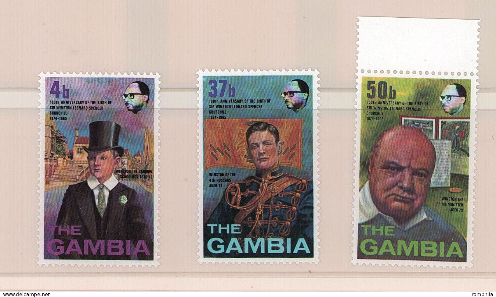 The Gambia 1974 Sir Winston Churchill MNH Stamps - Sir Winston Churchill