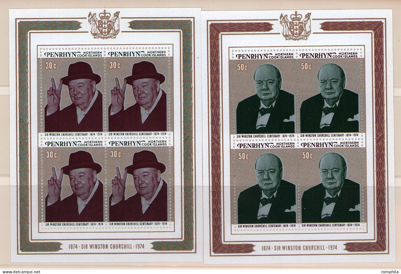 Penrhyn 1974 Sir Winston Churchill MNH Stamps - Sir Winston Churchill