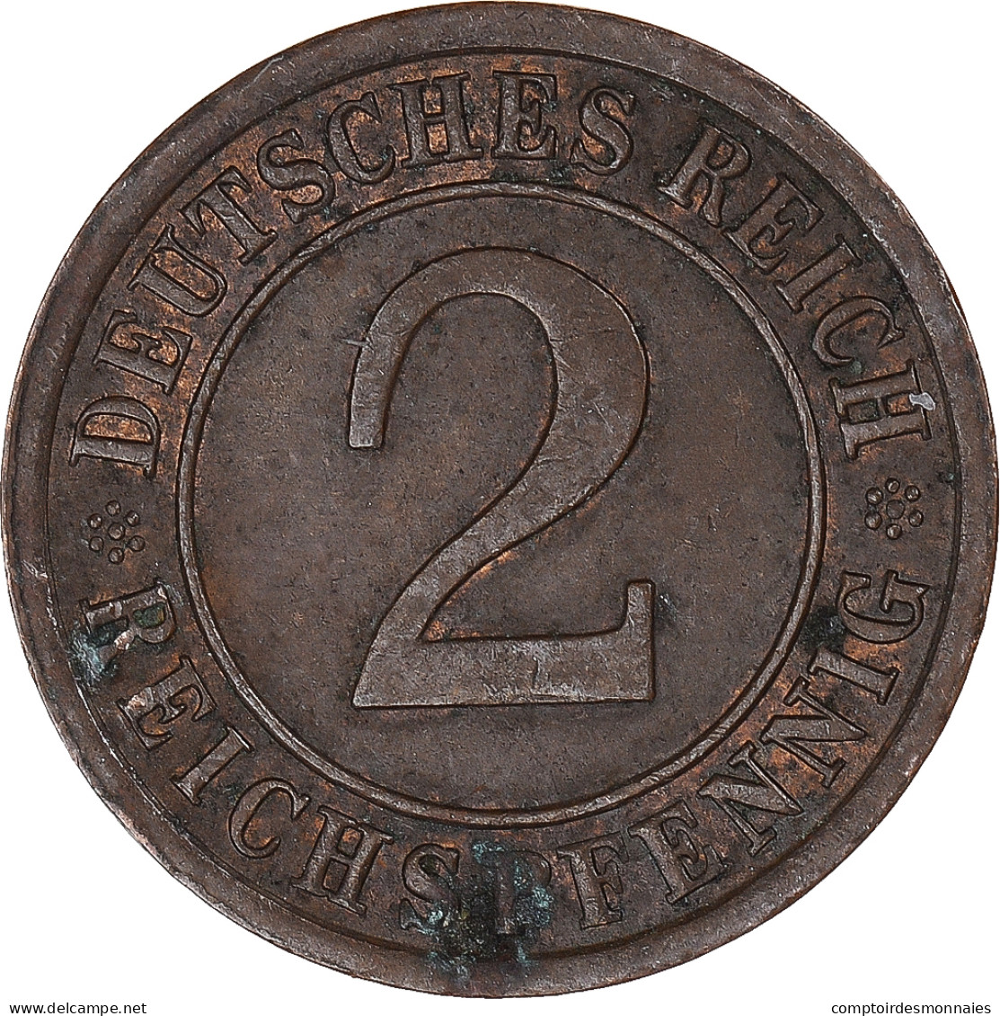 Monnaie, Allemagne, 2 Reichspfennig, 1925 - 2 Renten- & 2 Reichspfennig