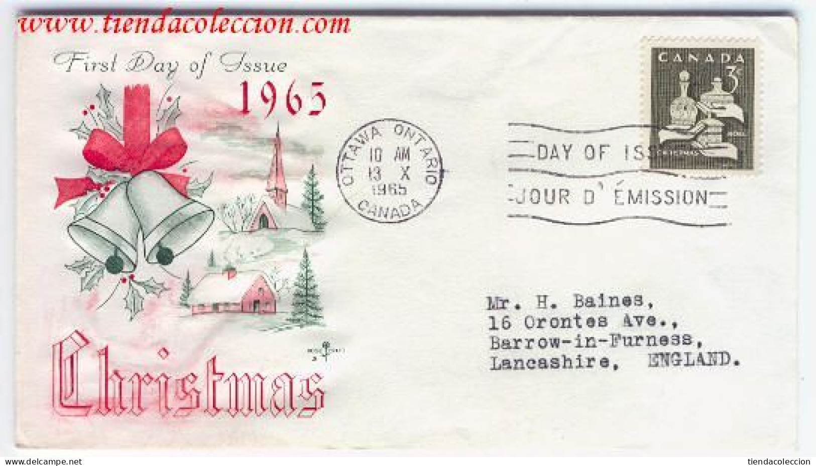 First Day Of Yssue 1965 Christmas - Commemorativi