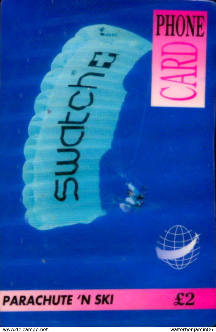 SCHEDA TELEFONICA PHONECARD U.K. PARACHUTE 'N SKI SWATCH - [ 8] Firmeneigene Ausgaben