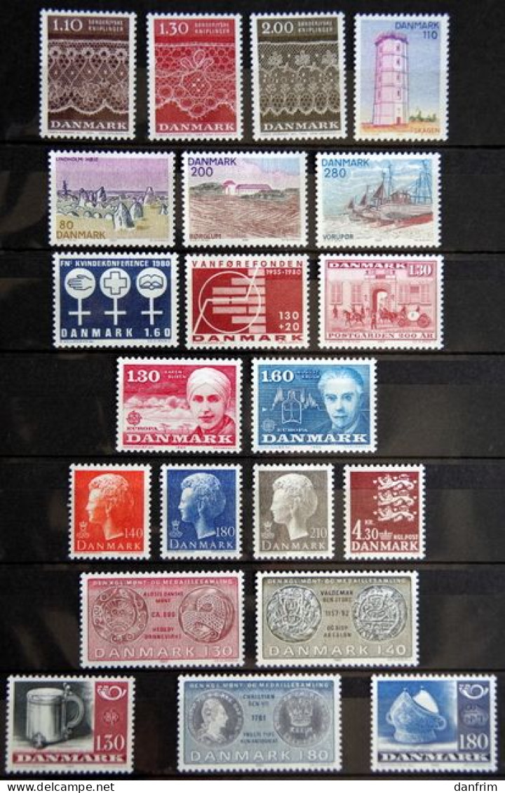 Denmark  1980   Full Year MNH (**) ( Lot 2179) - Años Completos