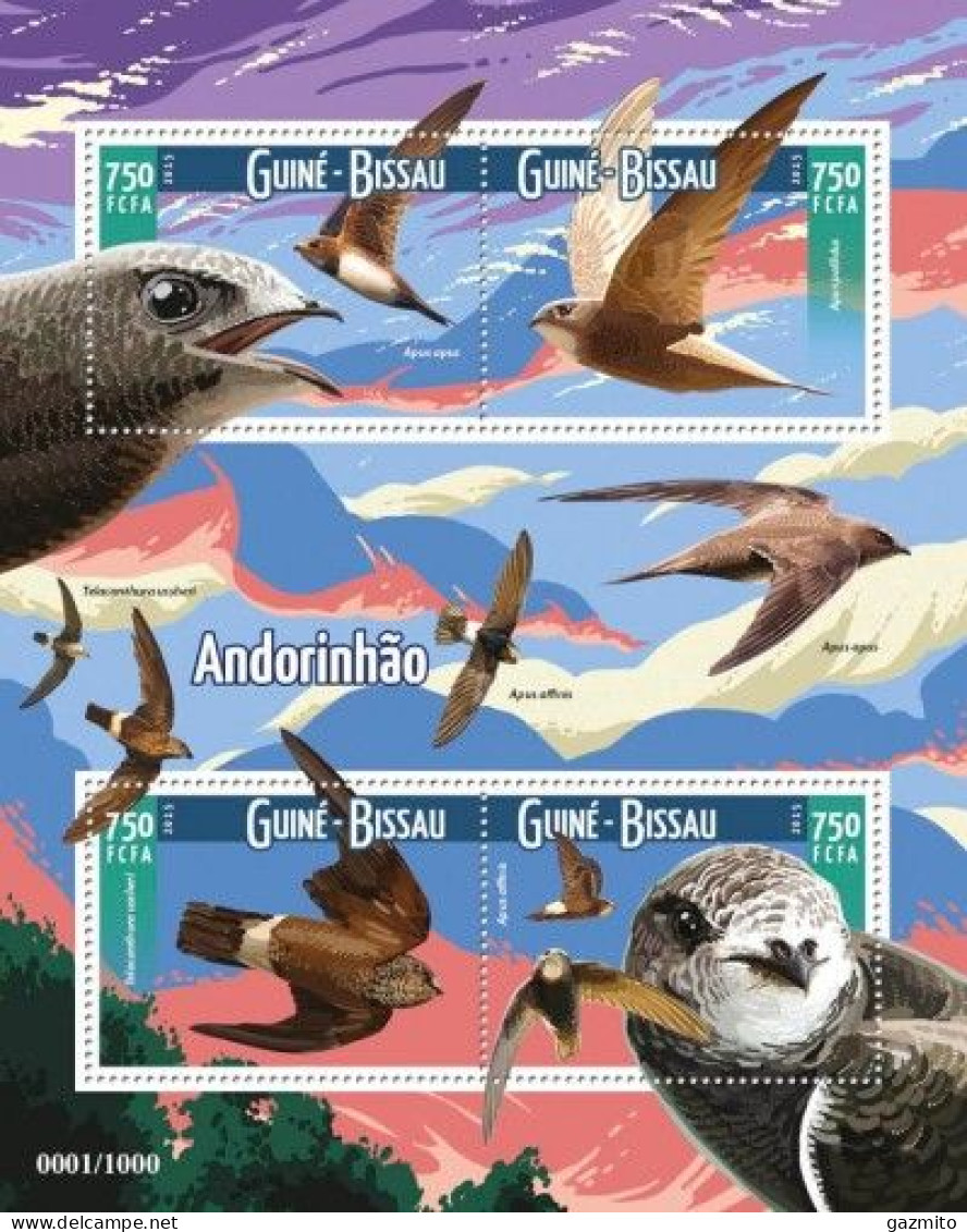 Guinea Bissau 2015, Animals, Birds, Swifts, BF - Zwaluwen