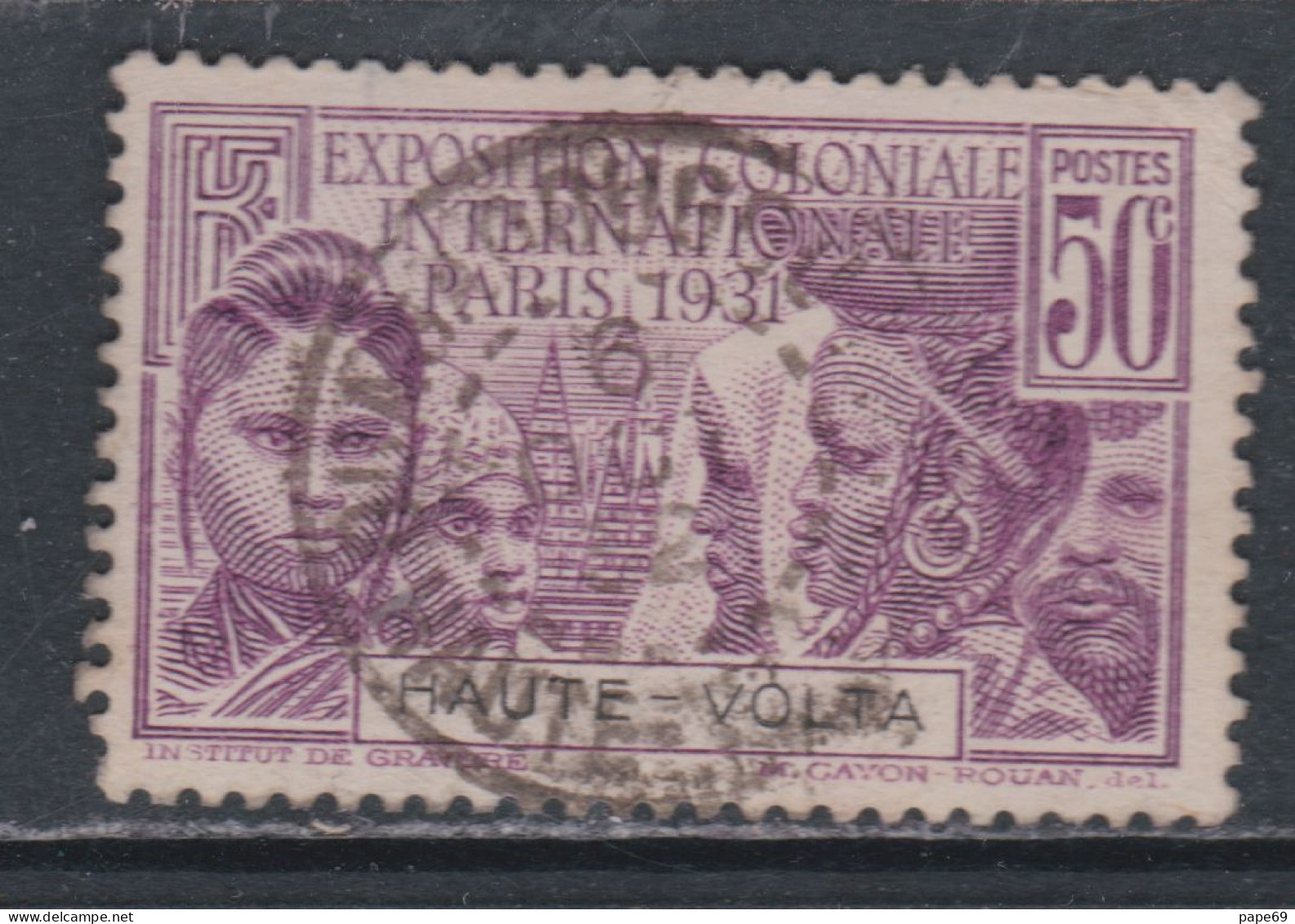 Haute Volta  N ° 67 O  Partie De Série Expo Coloniale : 50 C. Violet Neuf Oblitération Moyenne Sinon TB - Gebruikt